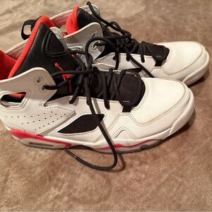 Nike Air Jordan White and Red Sneakers